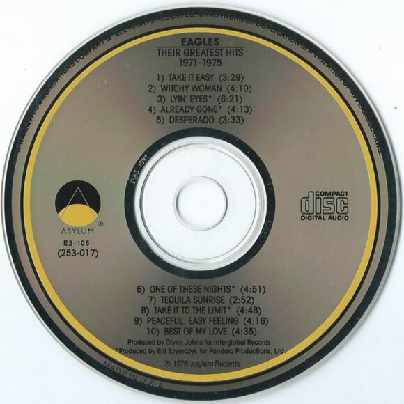 eagles greatest hits 1971 - 1975 1992 cd - country rock desperado don henly pop - Picture 3 of 3
